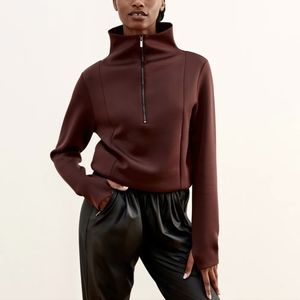 ADAY Home Stretch Pullover in Merlot